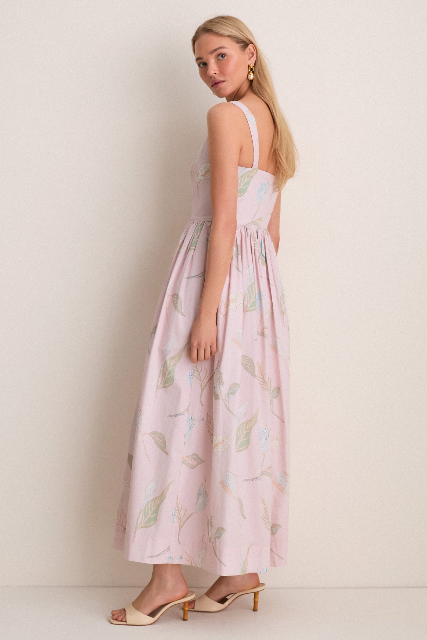 Rose Peace Lily Scoop Neck Dress