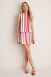 Vibrant Stripe Mini Skirt