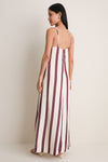 Off-White Linear Side Slit Maxi Dress