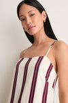 Off-White Linear Side Slit Maxi Dress