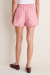 Pink Alvorada Embroidered Cotton Shorts