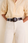 Chocolate Mabel Croco Belly Belt