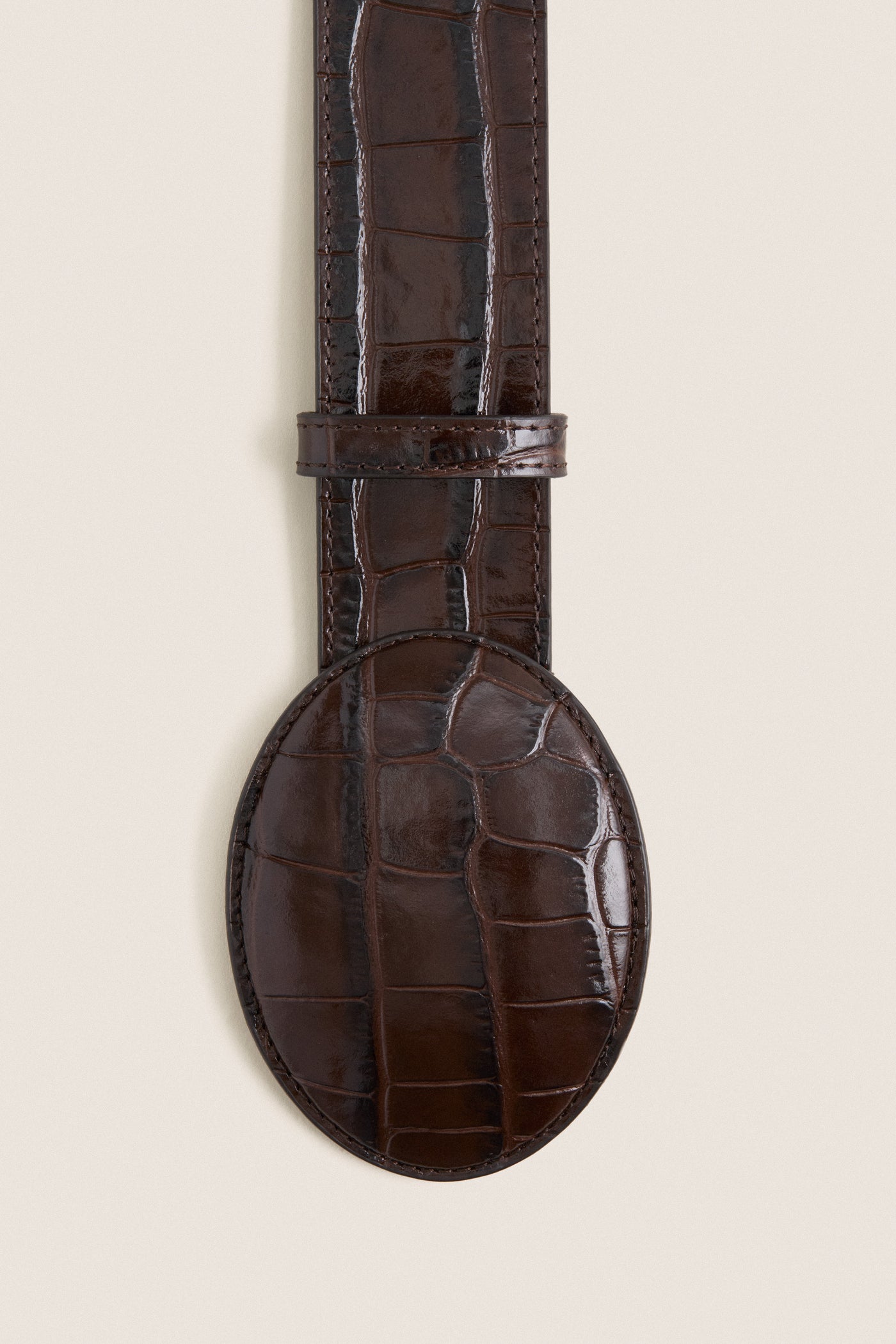 Chocolate Mabel Croco Belly Belt
