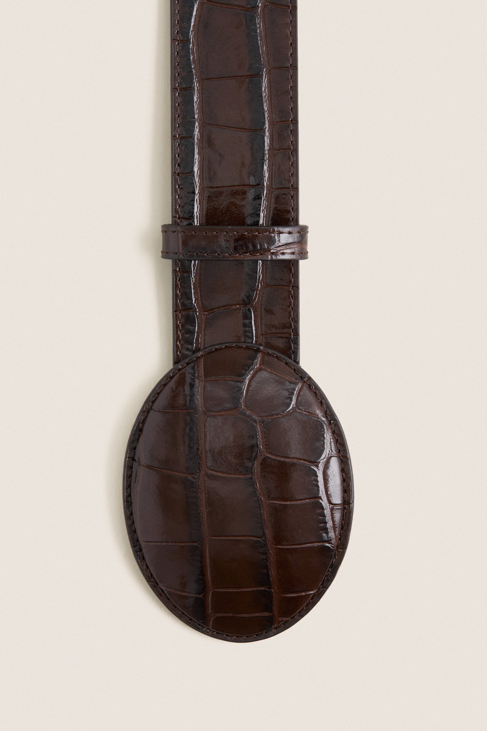 Chocolate Mabel Croco Belly Belt