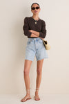 Espresso Ribbed Long Sleeve Sally Tee