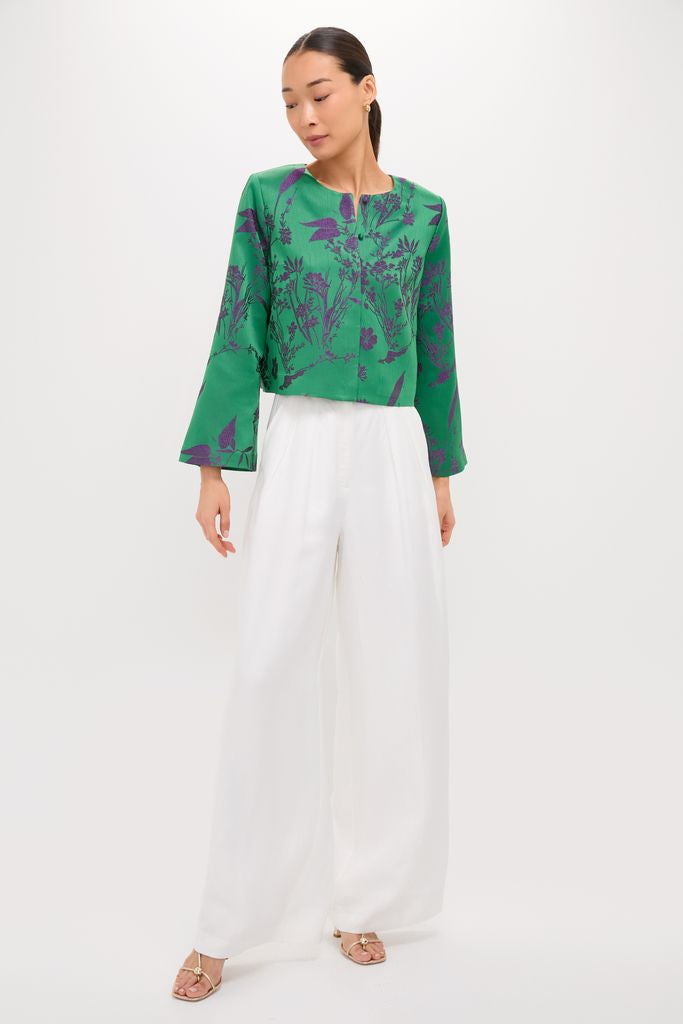 Emerald Jacquard Justine Top