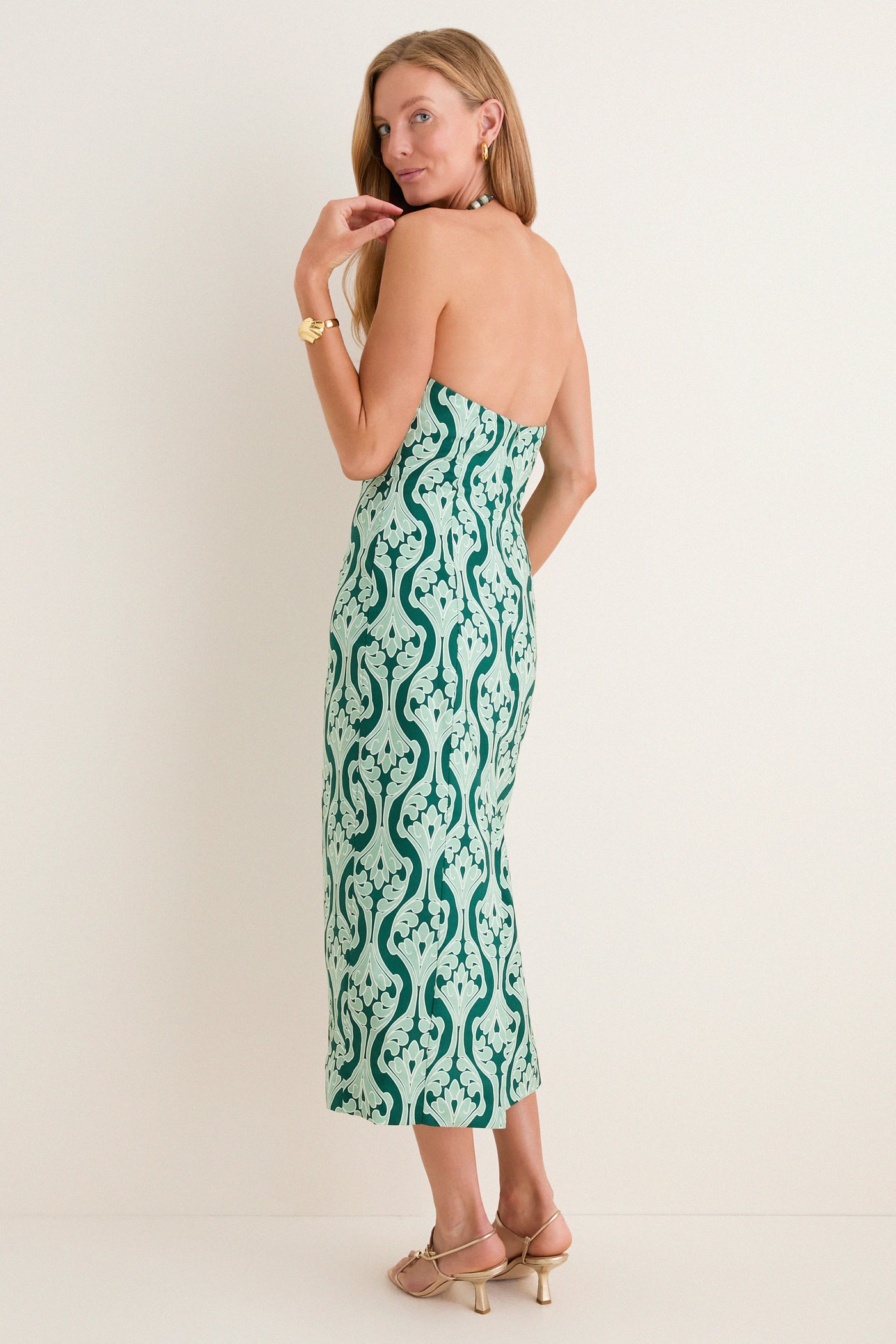 fashionations halter dress Beyond Yoga SoftWash Linen Halter Dress
