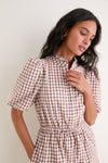 Brown Gingham Brooke Romper