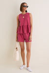 Red Pique Wyatt Shorts