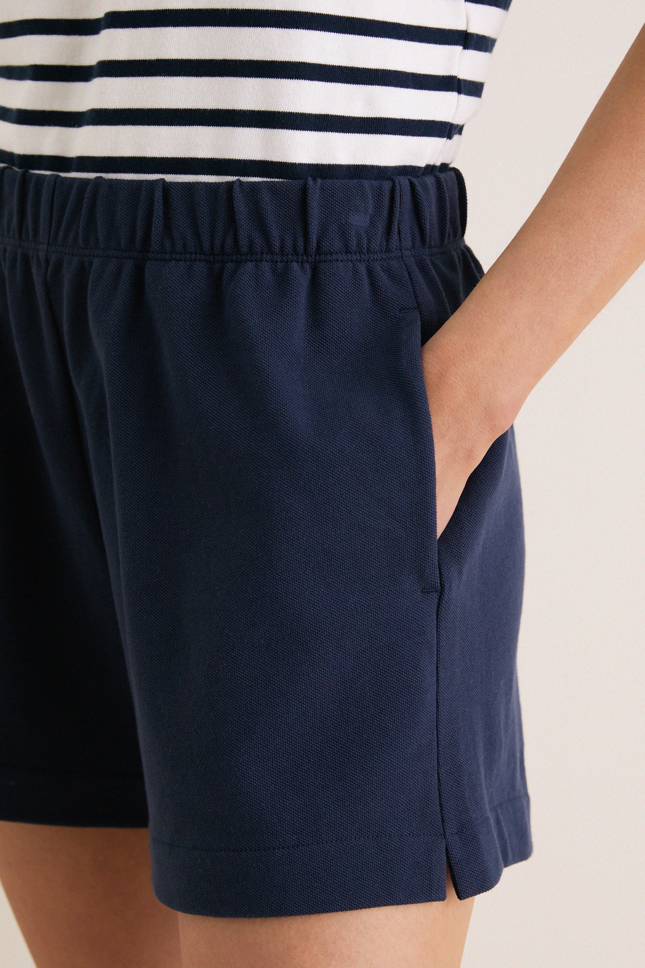 Navy Pique Wyatt Shorts