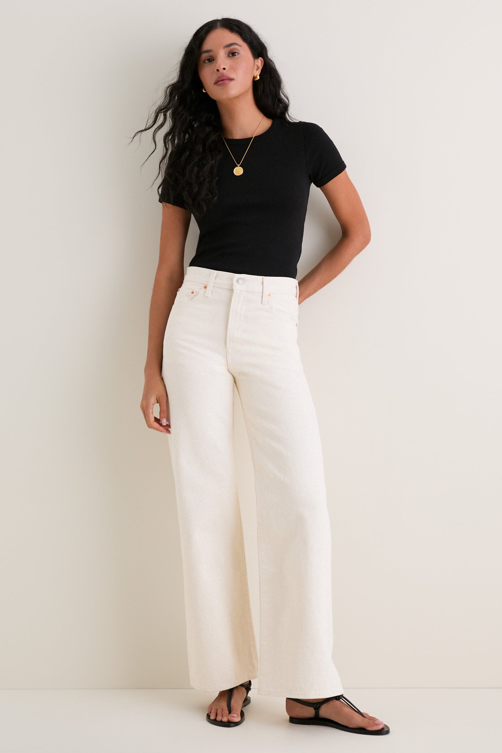 Barely Freezing Ribcage Wide Leg H223 Jean