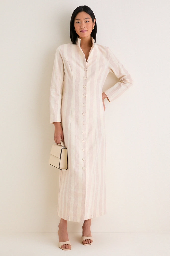 Parlor Stripe Cambridge Coat Dress