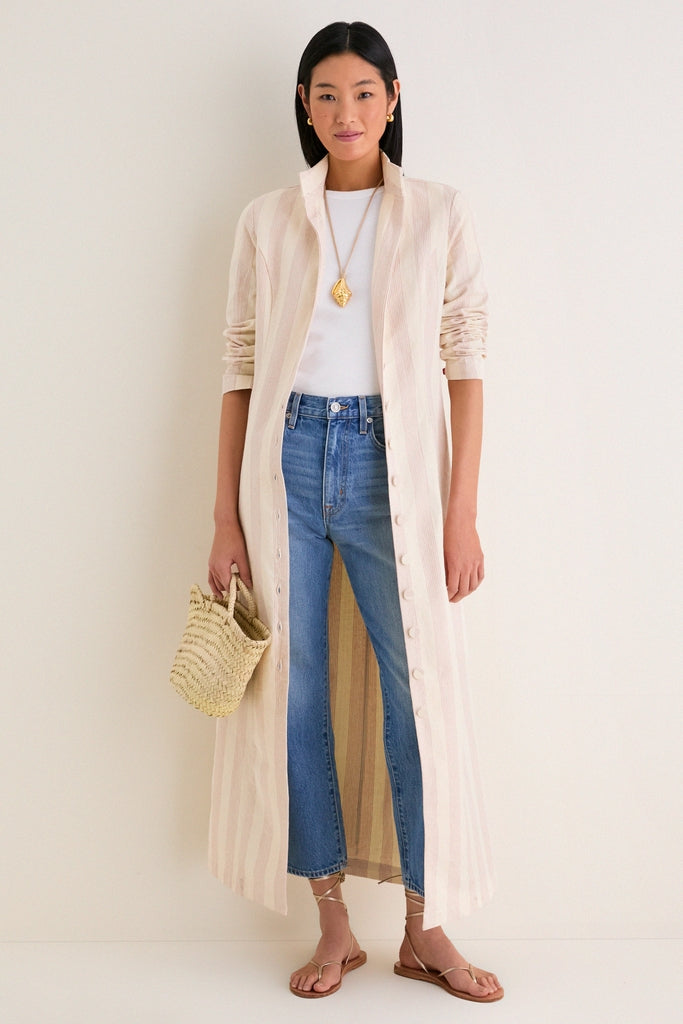 Parlor Stripe Cambridge Coat Dress