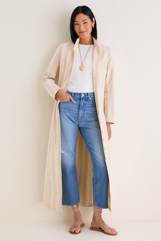 Parlor Stripe Cambridge Coat Dress | Tuckernuck