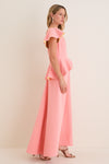Melon Peplum Antoinette Gown