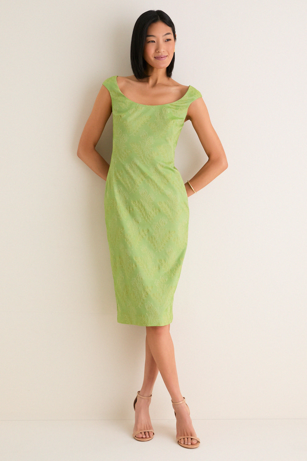 slim fit dress slacks The Vine Dress – Olive Green Silky Plunging Draped Cowl Neck Gown with –  New Em main image 0