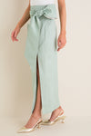Sage Taffeta Angelise Tie Skirt