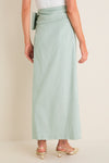 Sage Taffeta Angelise Tie Skirt