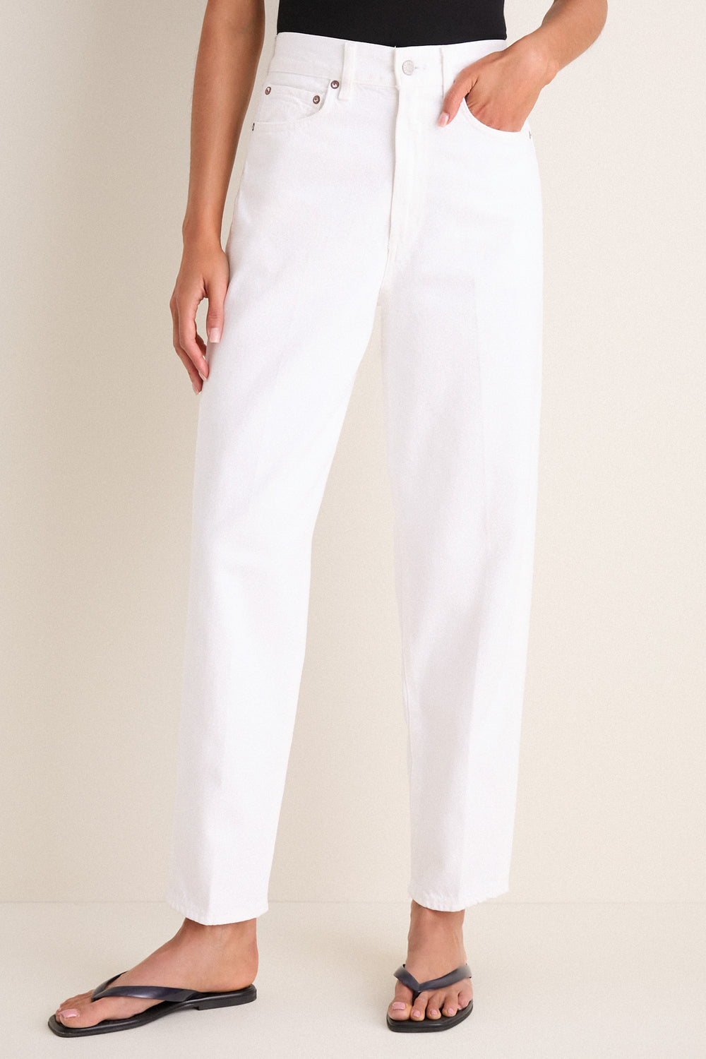 Marshmallow High Rise Vintage Taper 80's Jean