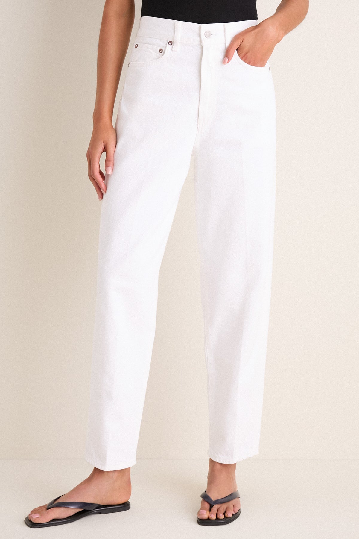 Marshmallow High Rise Vintage Taper 80's Jean