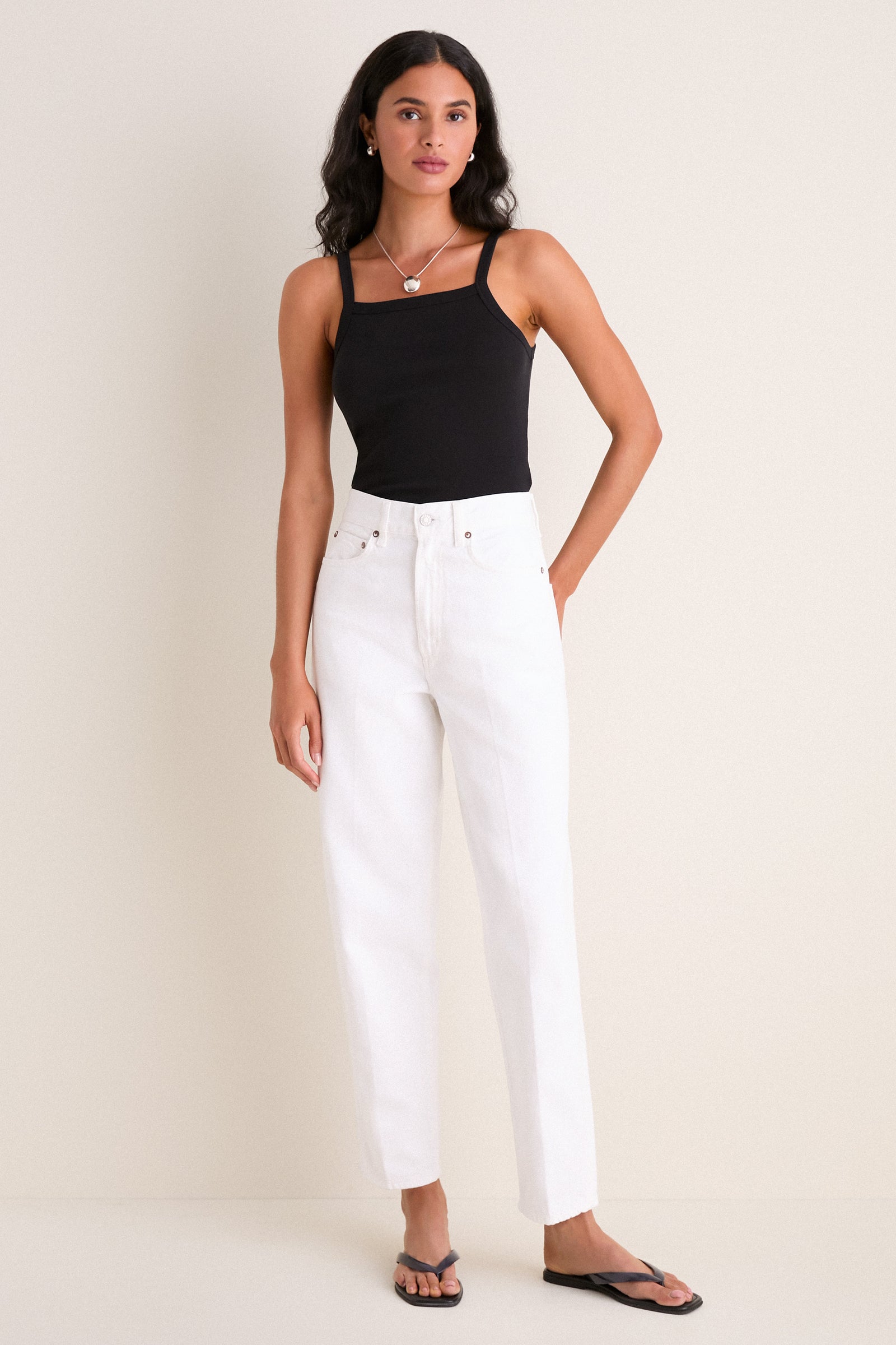Marshmallow High Rise Vintage Taper 80's Jean