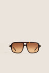 Shiny Dark Havana Horsebit Sunglasses