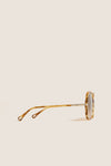 Shiny Havana Blonde Small Spot Tubolar Sunglasses
