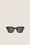 Shiny Solid Black Monogram Hinge M Sunglasses
