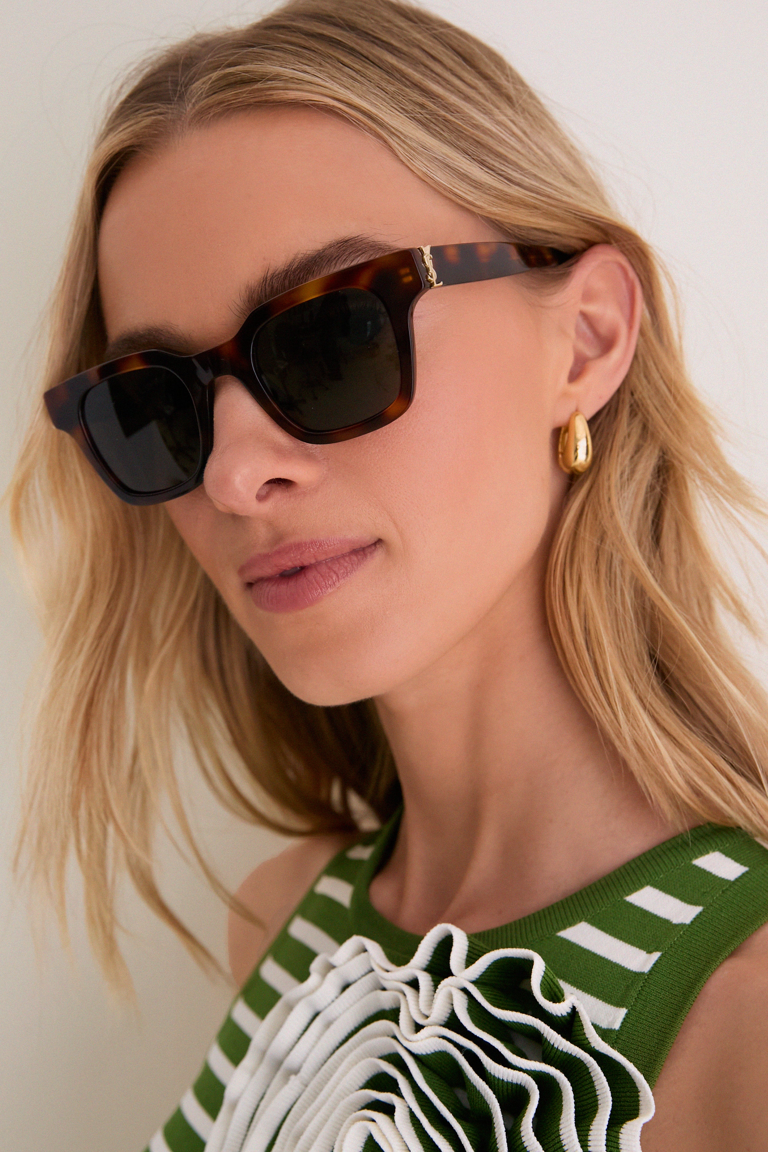 Shiny Medium Havana Monogram Hinge M Sunglasses