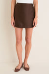 Chocolate Dupioni Opal Mini Skirt