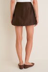 Chocolate Dupioni Opal Mini Skirt