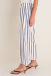 Parch Choco and Blue Yoshi Stripe Crop Drawstring Pants
