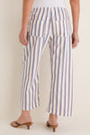 Parch Choco and Blue Yoshi Stripe Crop Drawstring Pants