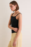 Black Nando Square Neck Tank