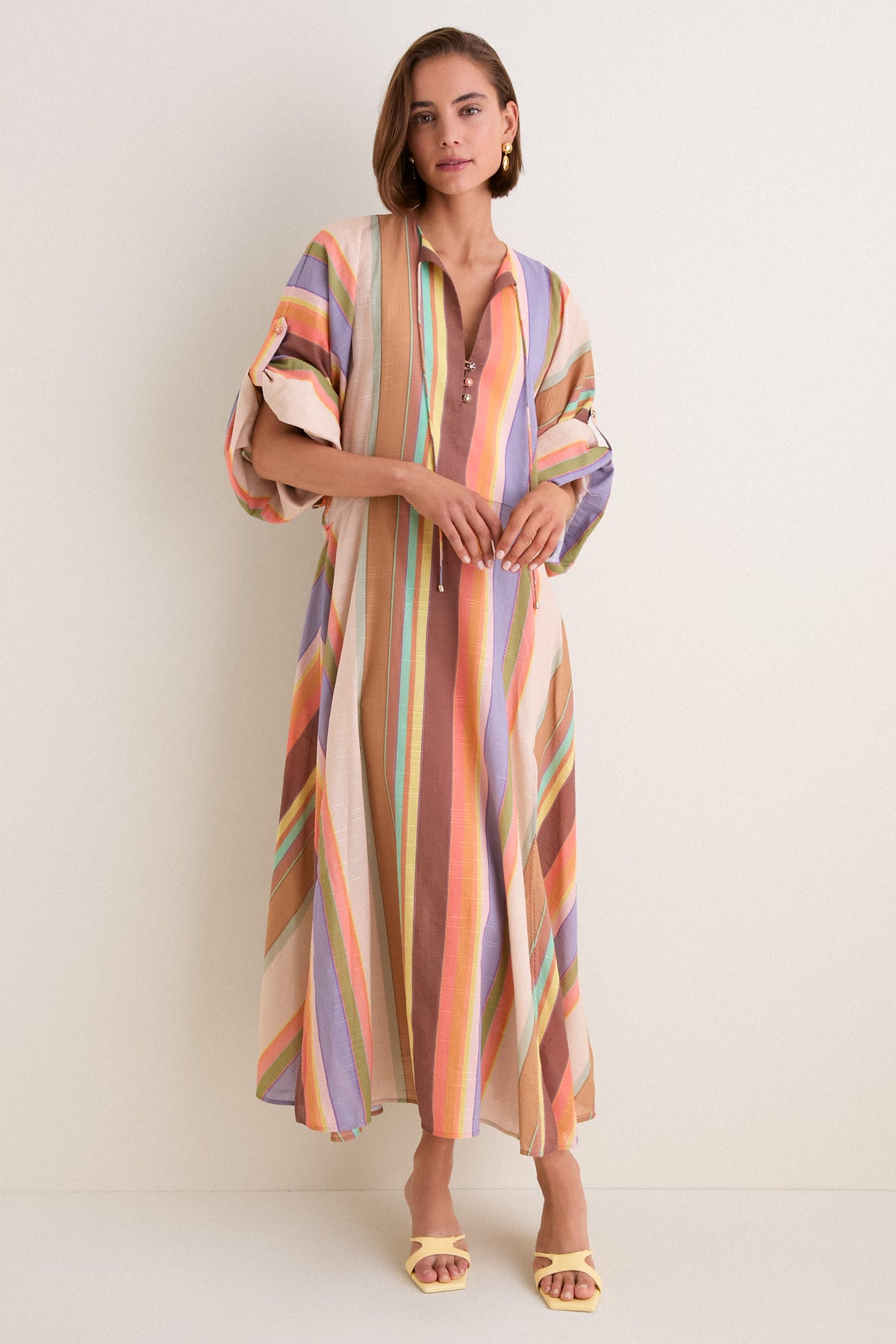 Multi Stripe Solstice Tunic Midi Dress