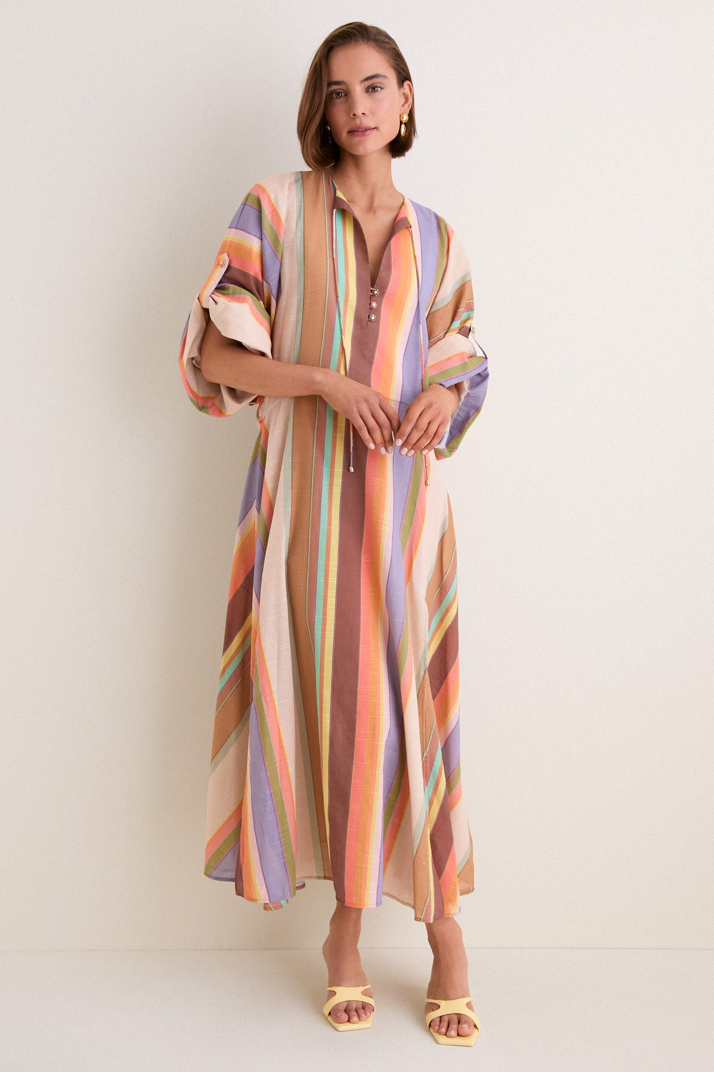 Multi Stripe Solstice Tunic Midi Dress