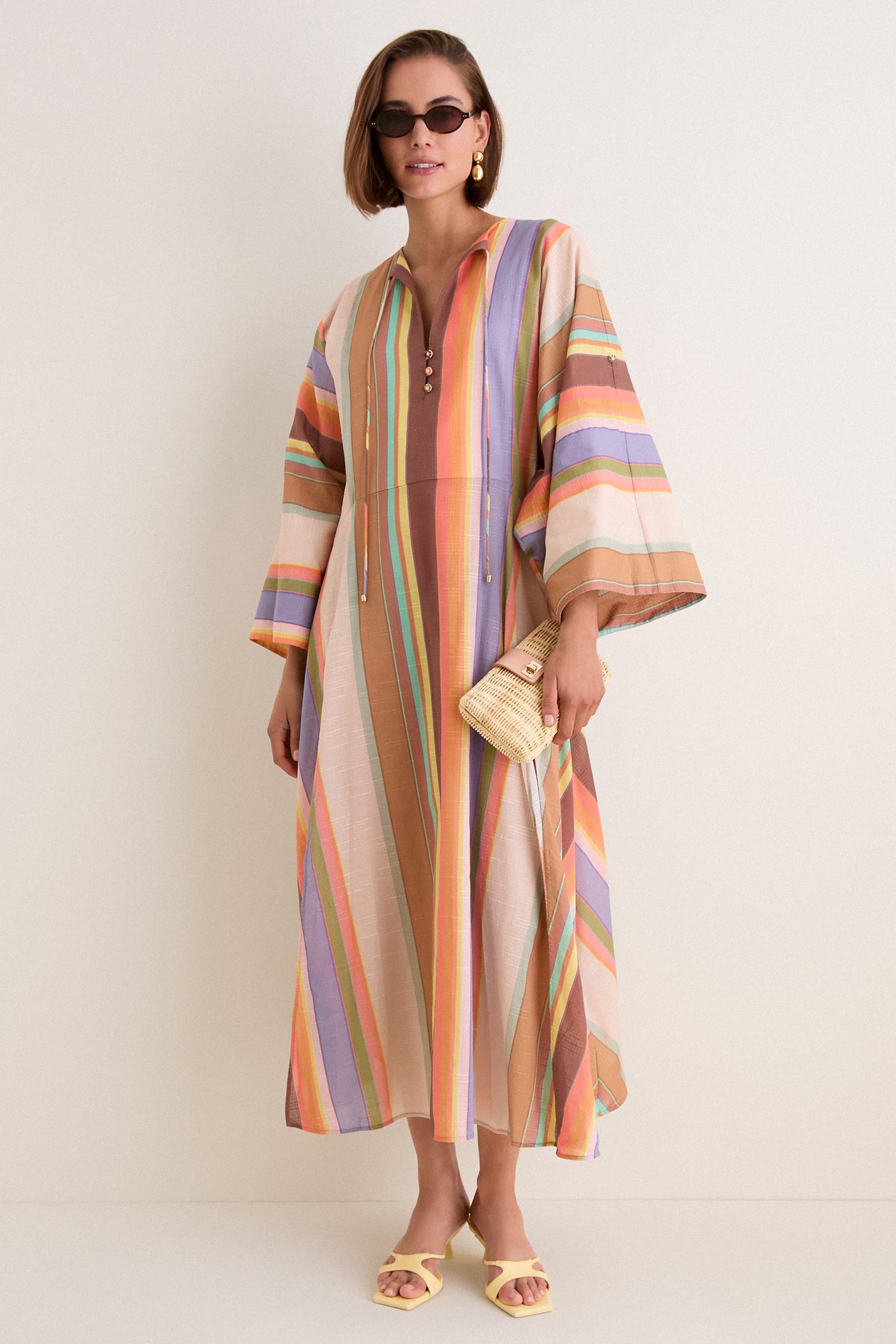 Multi Stripe Solstice Tunic Midi Dress