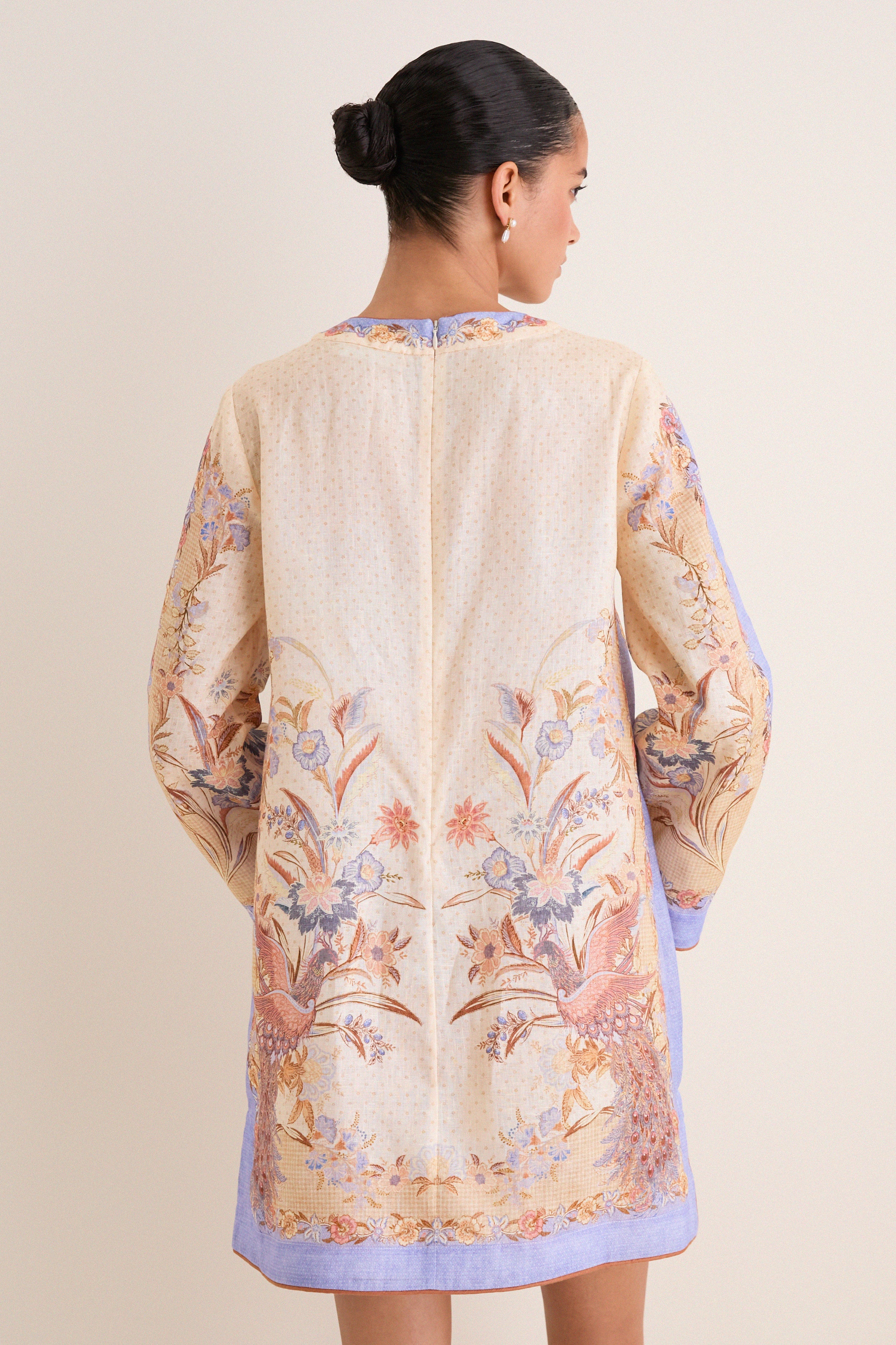 Biscuit Scarf Floral Indra Tunic Mini Dress | Zimmermann