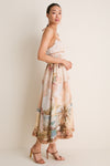 Island Map Blue Mahon Picnic Dress