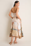 Island Map Blue Mahon Picnic Dress