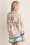 Cream Scarf Floral Indra Billow Blouse