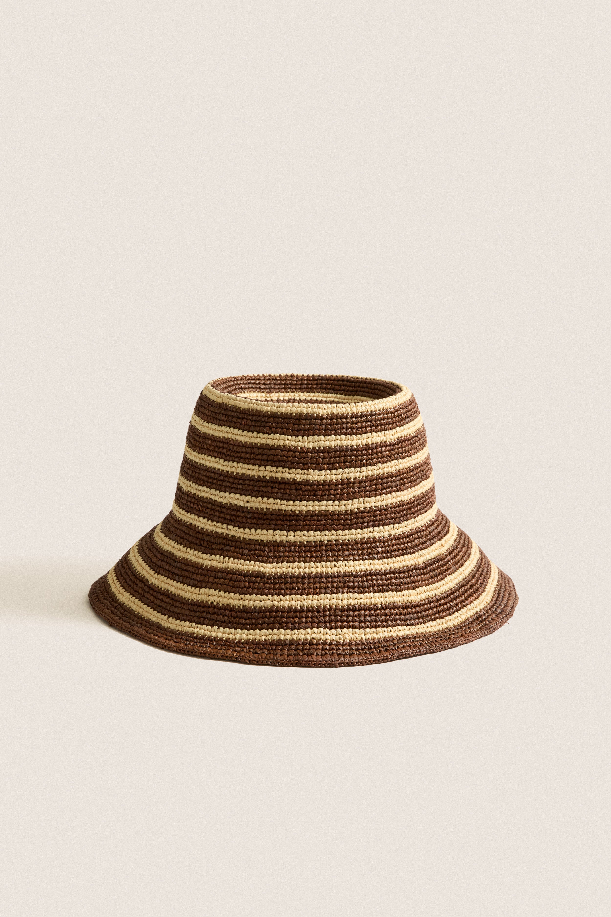 Walnut Stripe Felix Hat | Janessa Leone