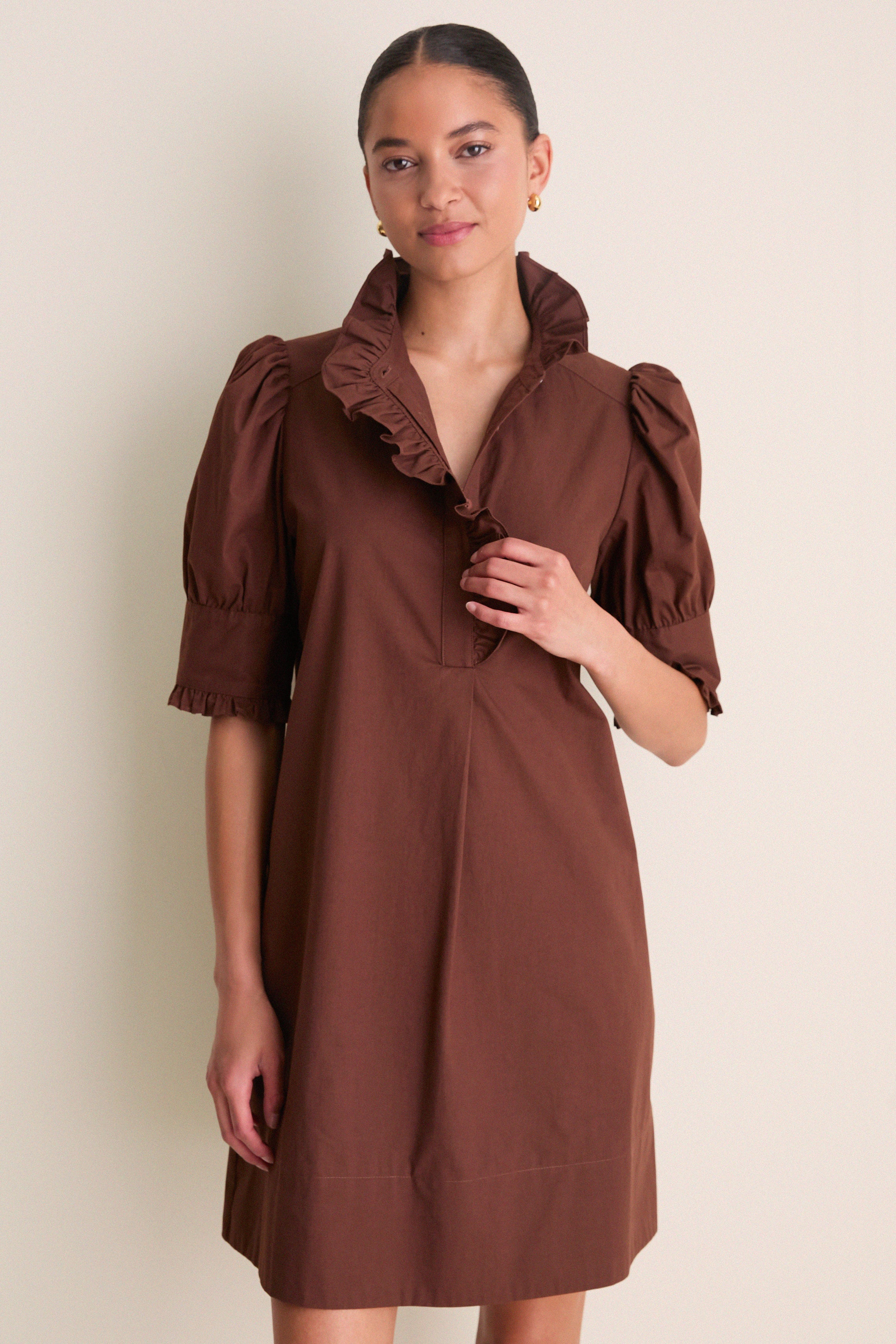 Pomander Place Chocolate Gracelyn Mini Dress Chocolate / XL Pomander Place Chocolate Gracelyn Mini Dress Chocolate / XL