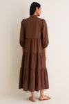 Chocolate Cotton Mabel Maxi Dress