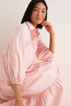 Blush Pink Cotton Mabel Maxi Dress