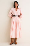 Blush Pink Cotton Mabel Maxi Dress