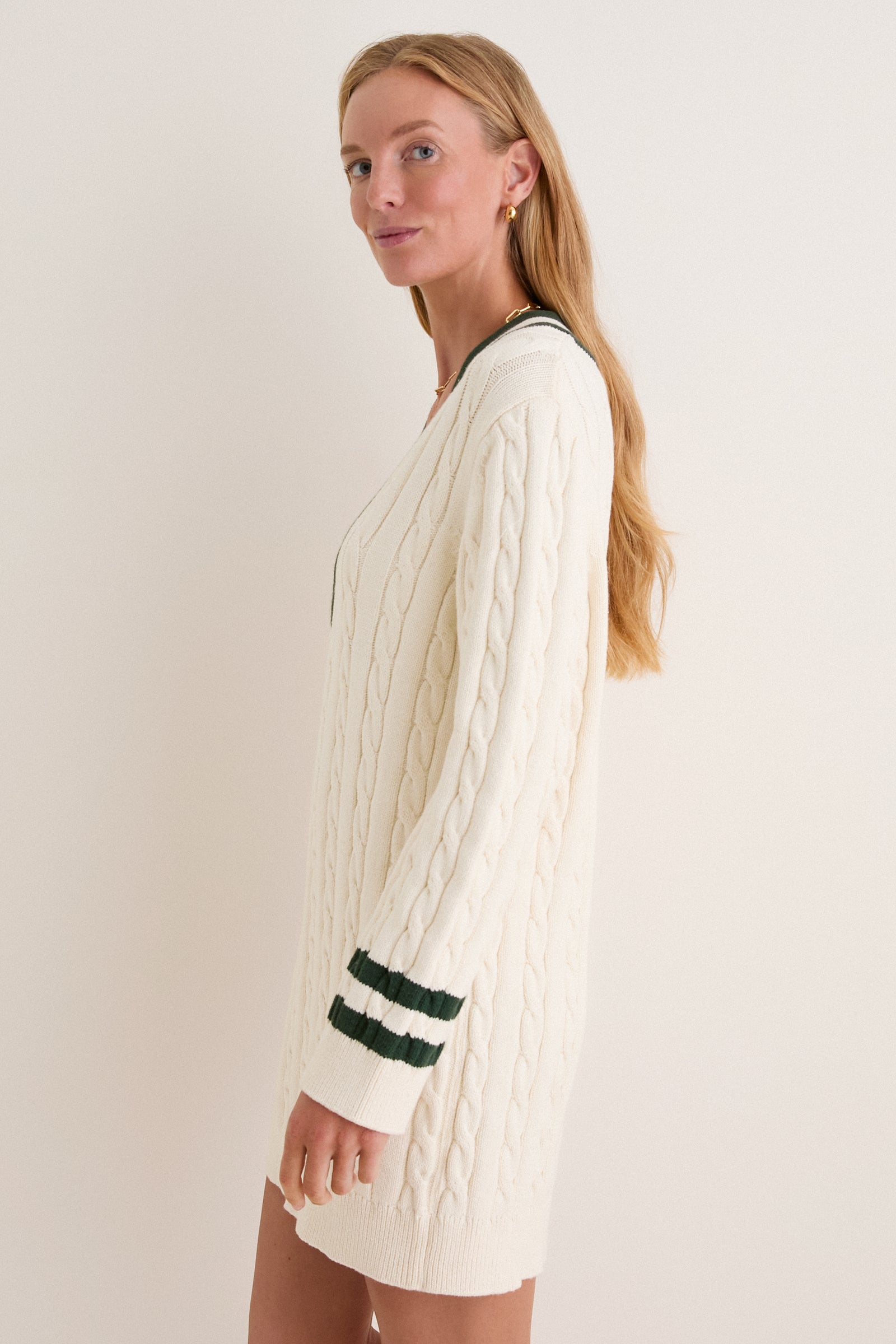 Ivory and Eden Cable Knit Walden Dress