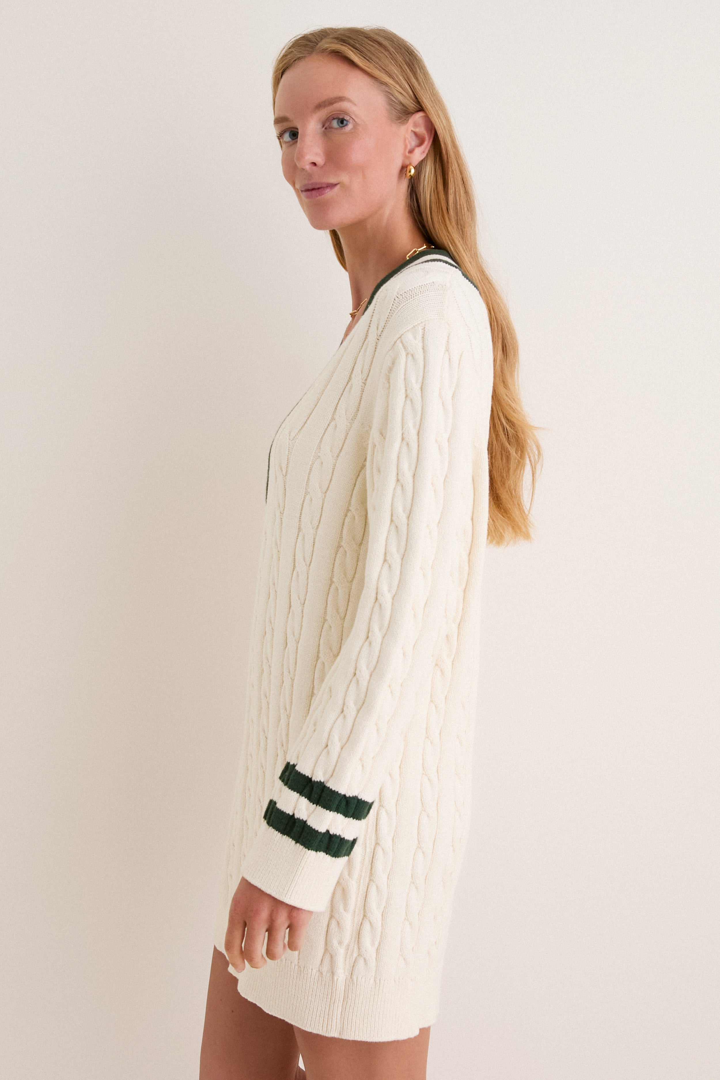 Ivory and Eden Cable Knit Walden Dress