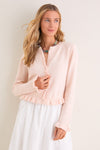Pottery Pink Knit Patterson Ruffle Sweater