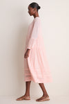 Peach Pink Chiffon Liesel Dress